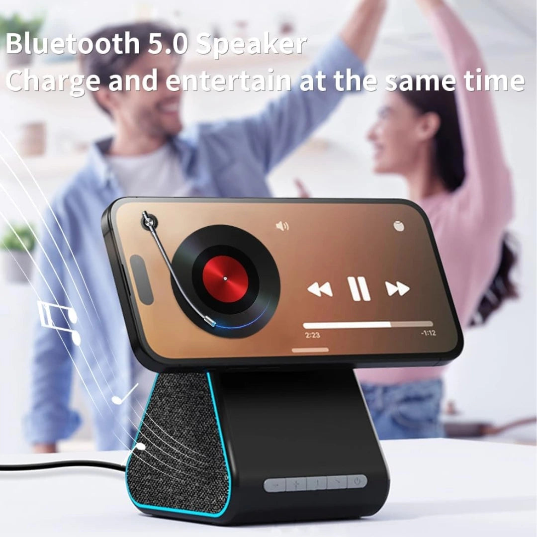 2 in 1 Wireless Charger with Speaker
