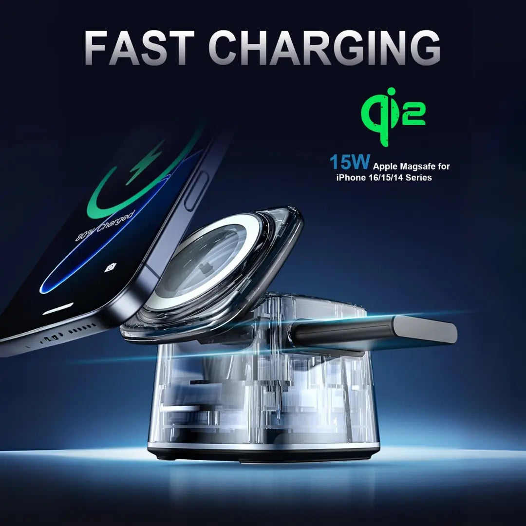 Wireless 3 in 1 Wireless Charging Station